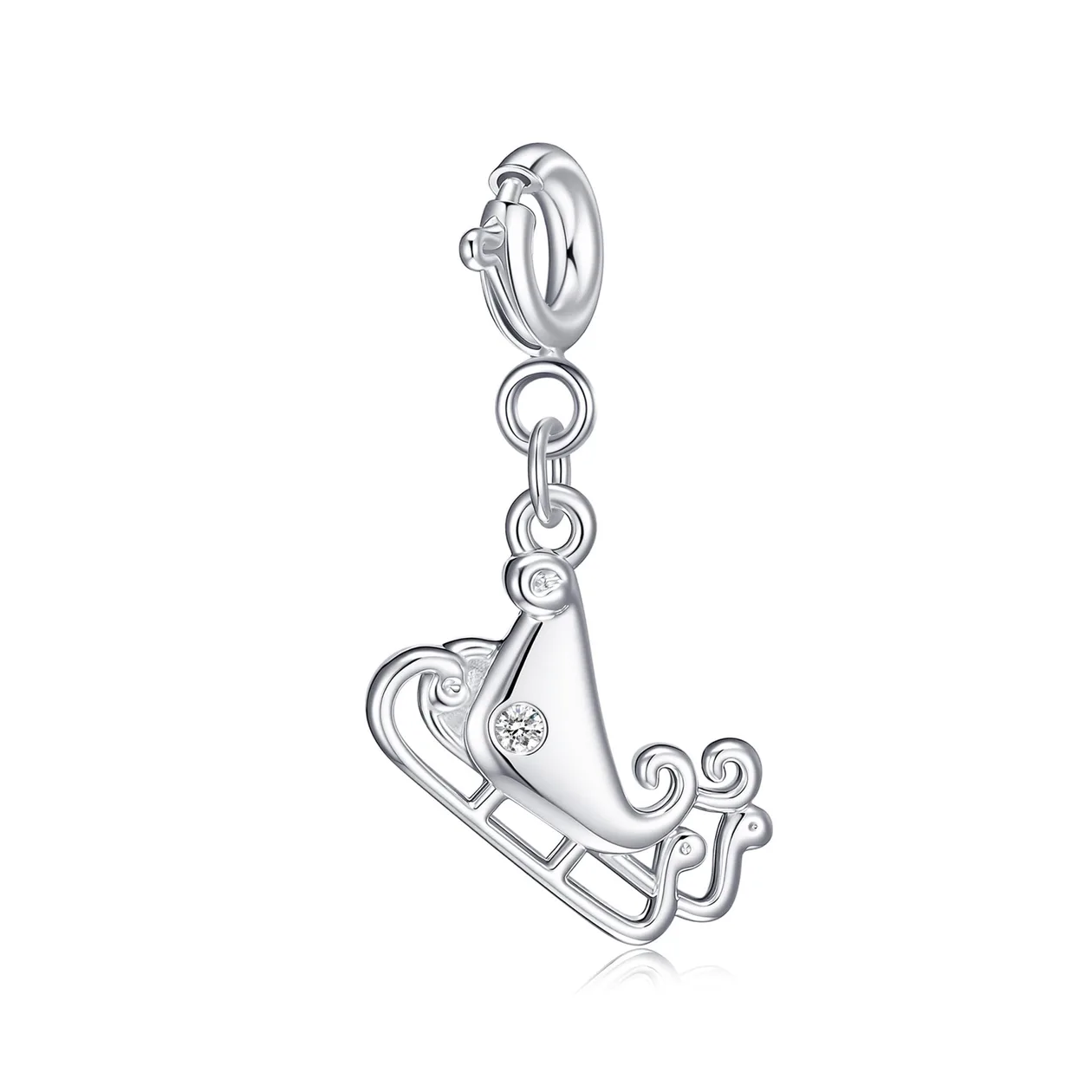 Clip On Christmas Charms Created with Zircondia® Crystals - Sleigh: the shop's own photo