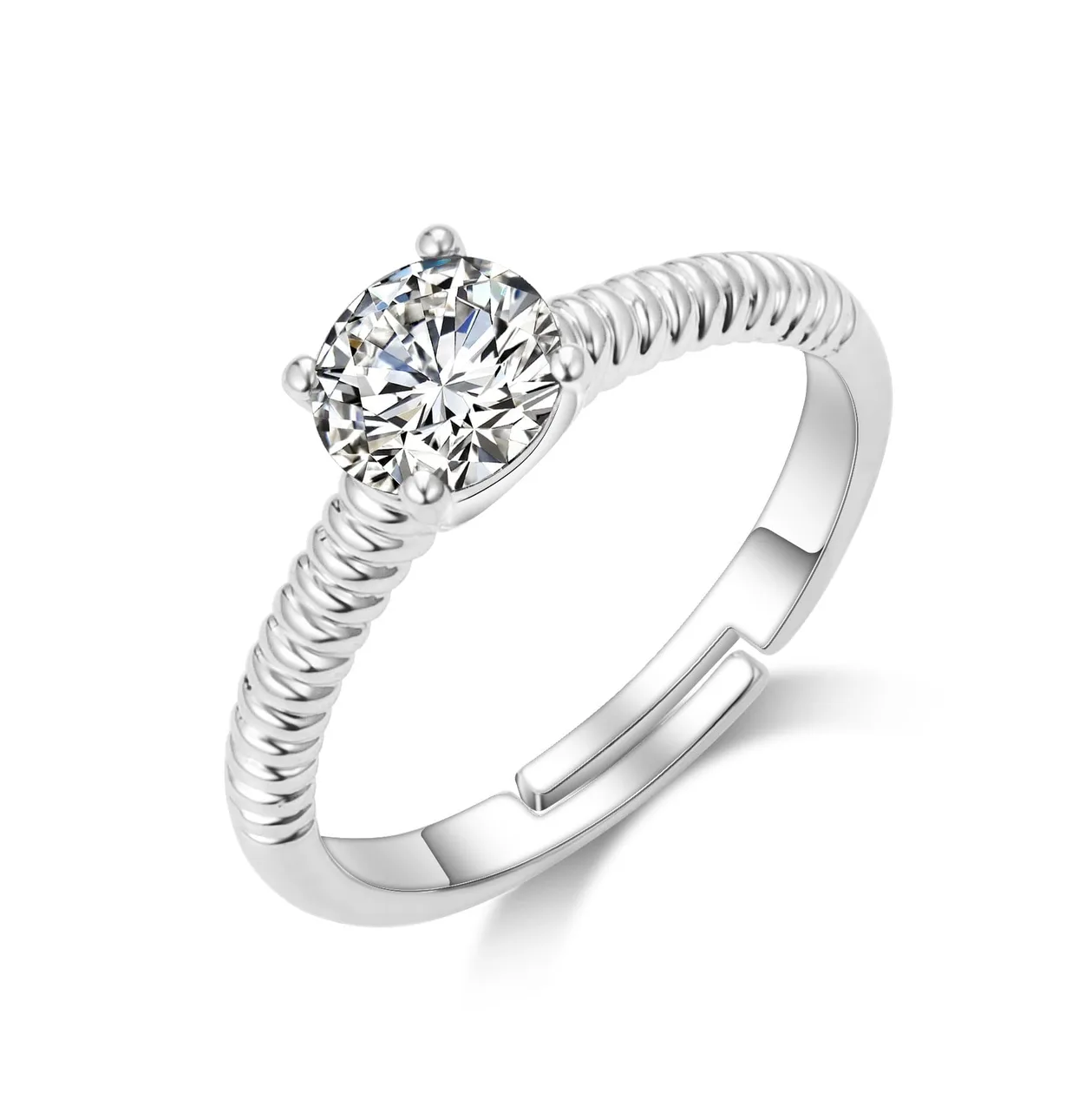 Adjustable Crystal Ring Created with Zircondia® Crystals: the shop's own photo