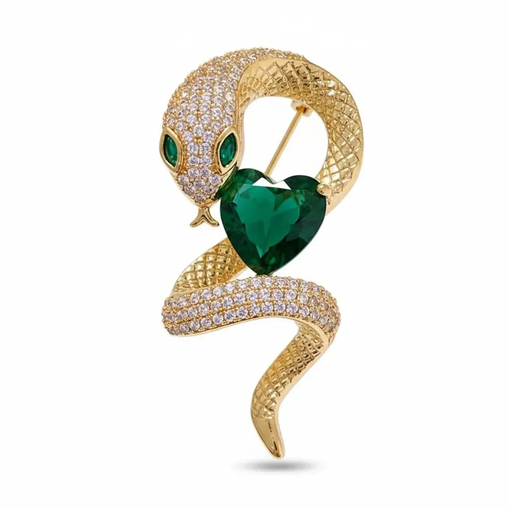 Serpent Heart Crystal Brooch: the shop's own photo