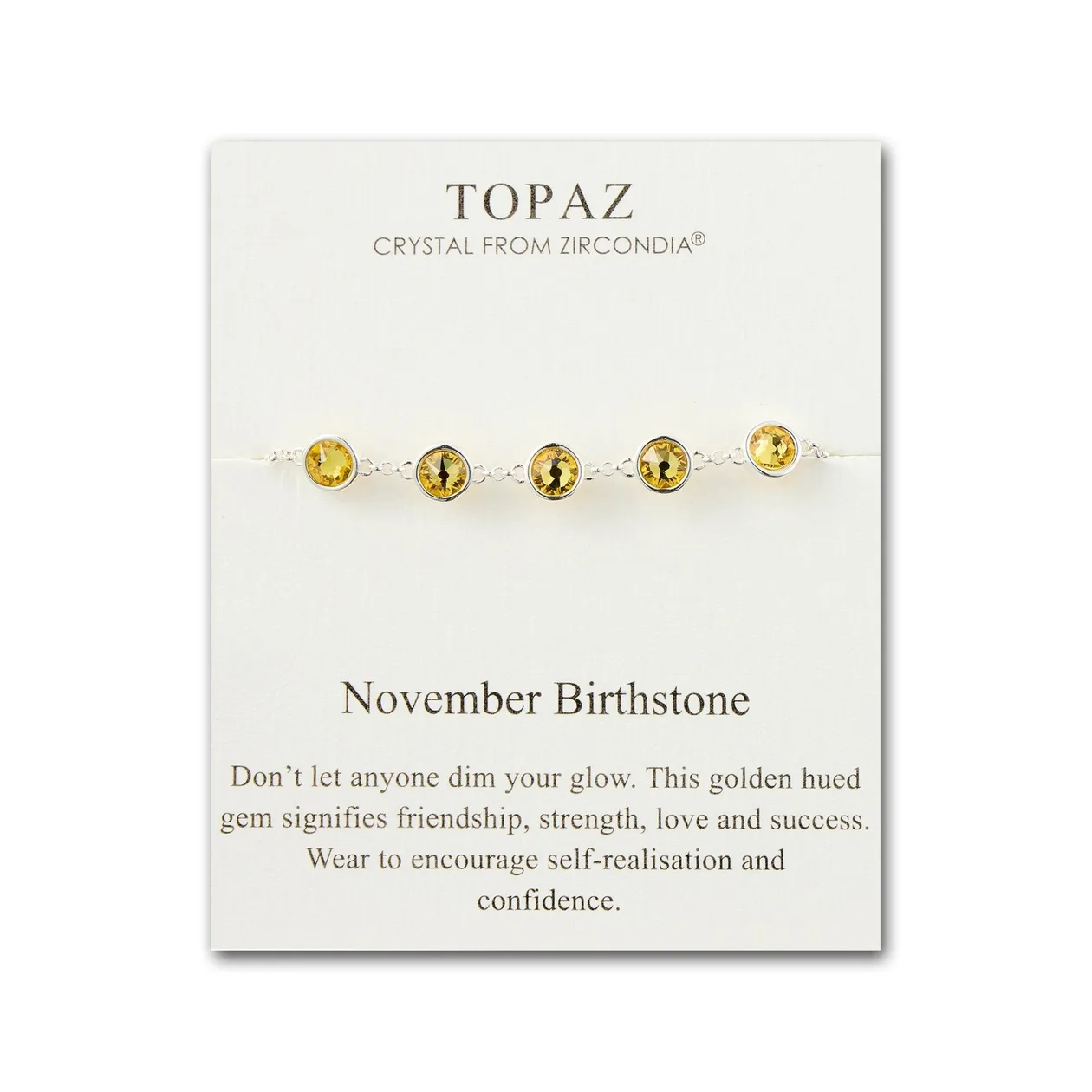 November Birthstone Bracelet Created with Topaz Zircondia® Crystals: the shop's own photo