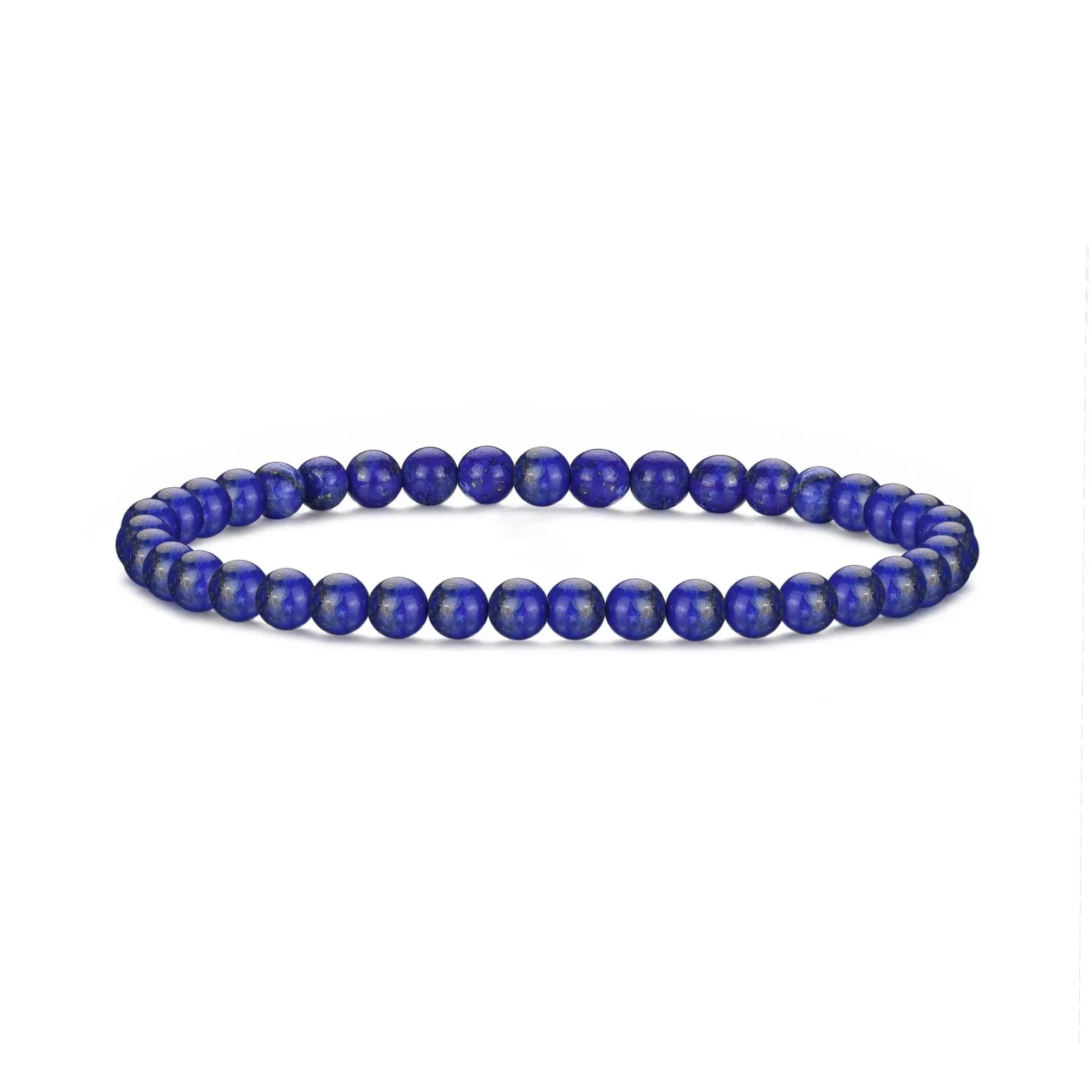 Lapis Mini Beaded Gemstone Stretch Bracelet: the shop's own photo