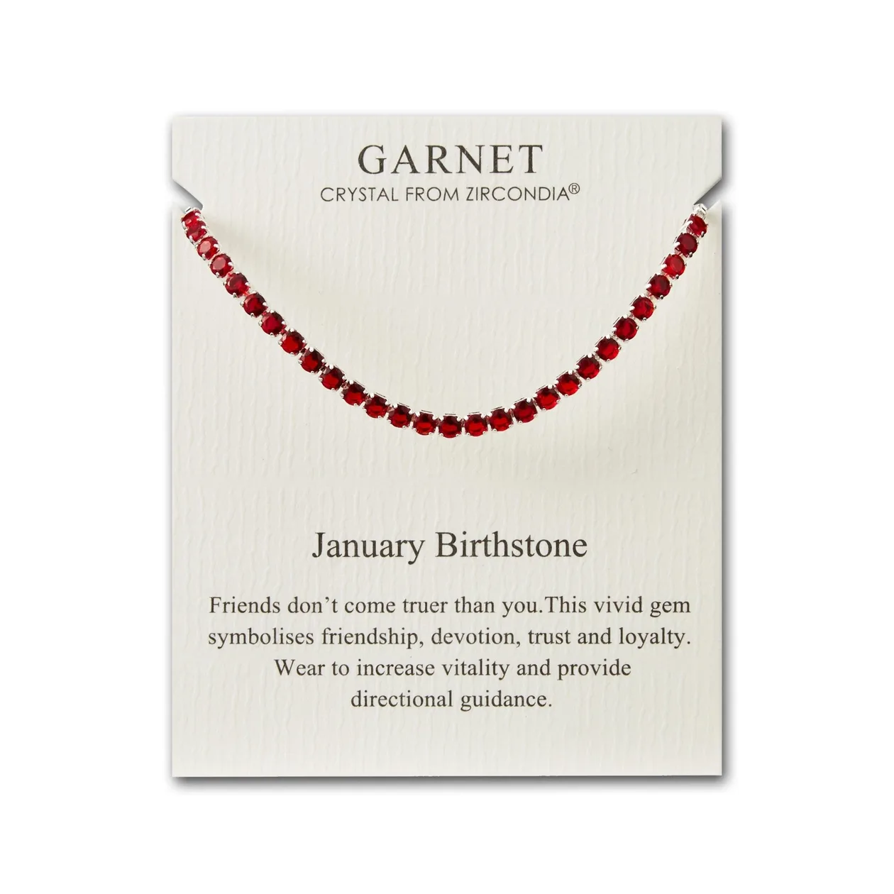 January Birthstone Friendship Slider Bracelet with Garnet Zircondia® Crystals: the shop's own photo