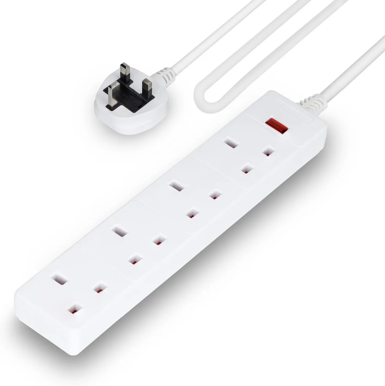 4 Gang Extension Lead, 10M Cable 4-Way Plug Extension Cable: the shop's own photo
