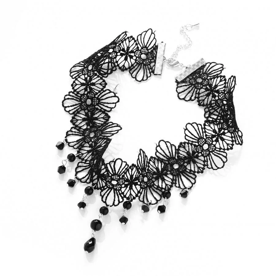 Black Crystal Choker Necklace: the shop's own photo