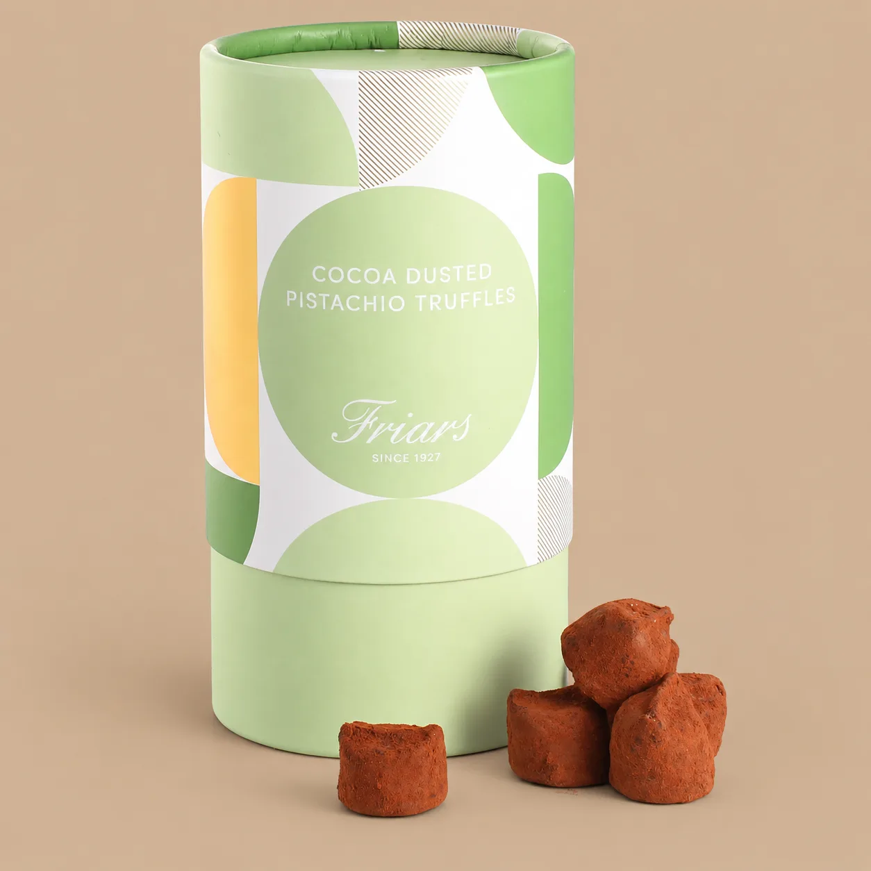 Friars Cocoa-Dusted Pistachio Truffles: the shop's own photo