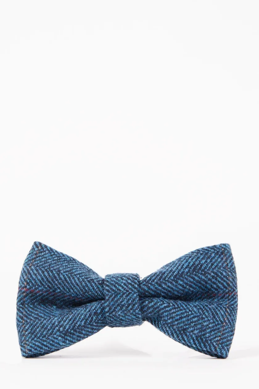 Dion blue Tweed bow tie: the shop's own photo