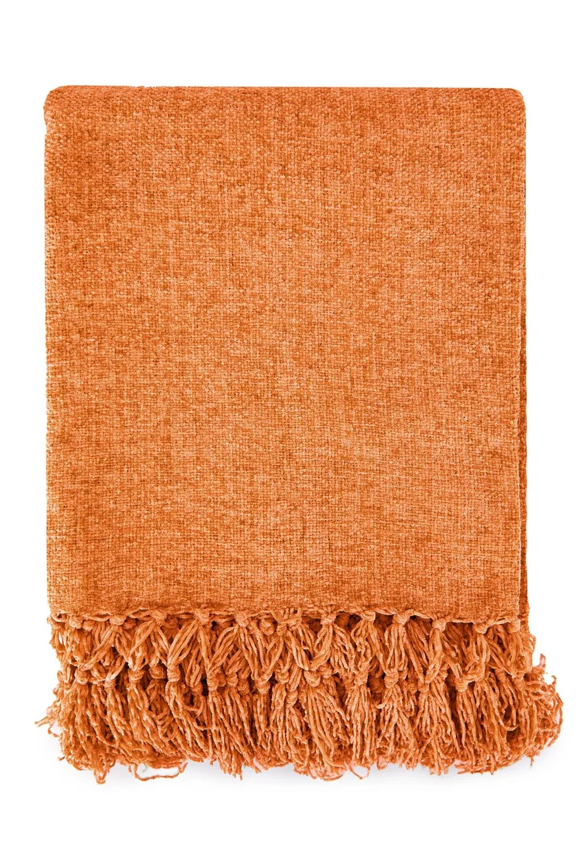 Darcy Tassel Burnt Orange Throw - 60x80": the shop's own photo