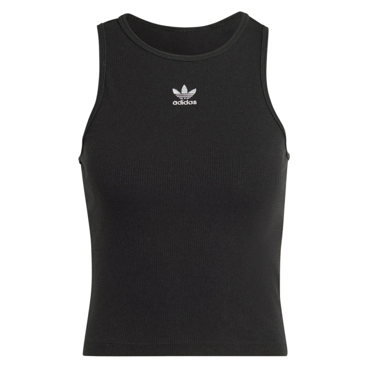 adidas Originals Women's Adicolor Essentials Rib Tank Top - Black | Size: L: the shop's own photo