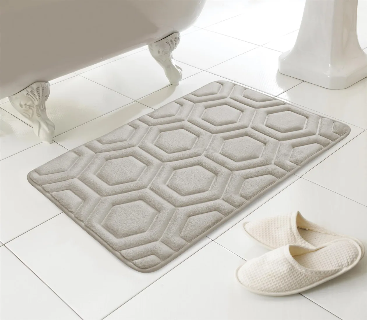 Geo Design Memory Foam Bath Mat - Natural: the shop's own photo