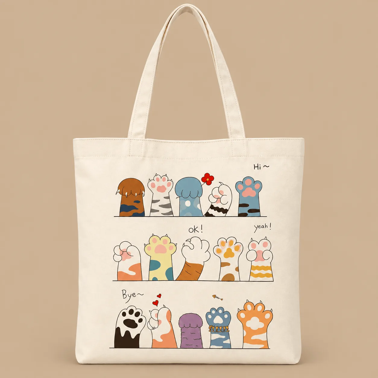 Cat Paws Canvas Tote Bag: the shop's own photo