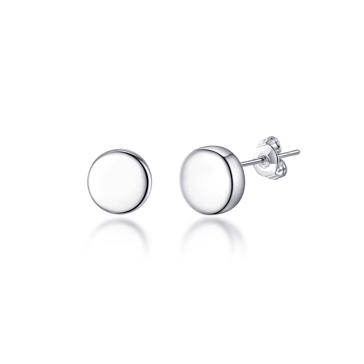 Sterling Silver Stud Earrings - Circle: the shop's own photo