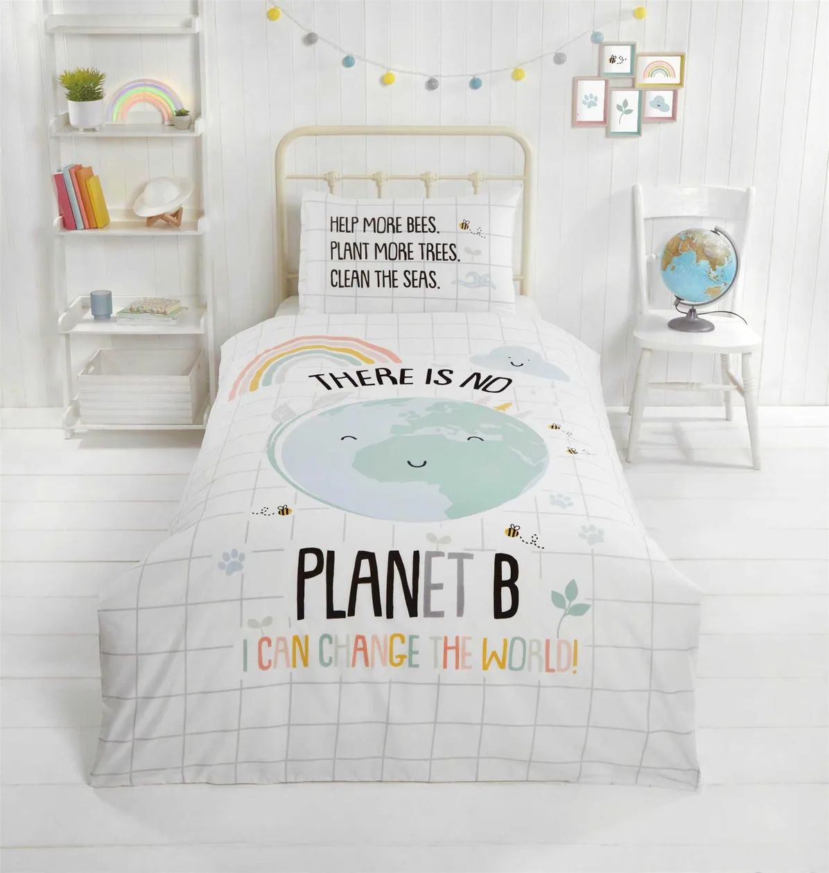 Planet B Duvet Cover Set - Multi - Double: the shop's own photo