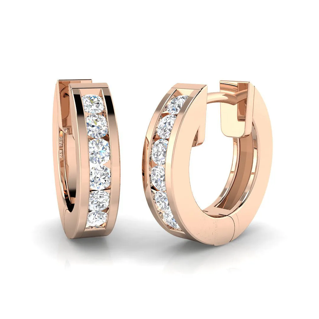 Season's Finest Diamond Earring 0.33 ct Platinum, 9ct, 18ct White, Yellow & Rose Gold | Handcrafted - 0.33 Carat / Lab-Grown-D/VVS / 9k Rose Gold: the shop's own photo