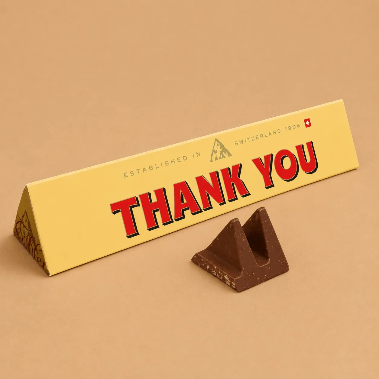 Toblerone "Thank You" Bar: the shop's own photo