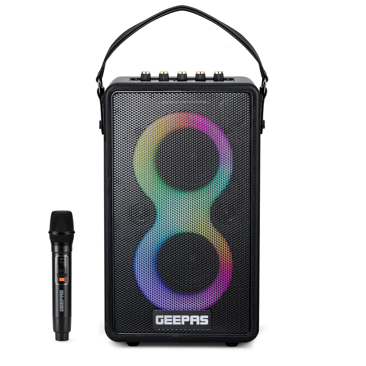 Karaoke Machine RGB Bluetooth Speaker With Wireless Microphone: the shop's own photo