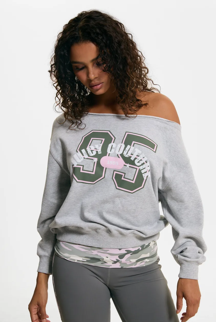 Silver Marl Relaxed Off Shoulder Jumper - XL / Grey: the shop's own photo