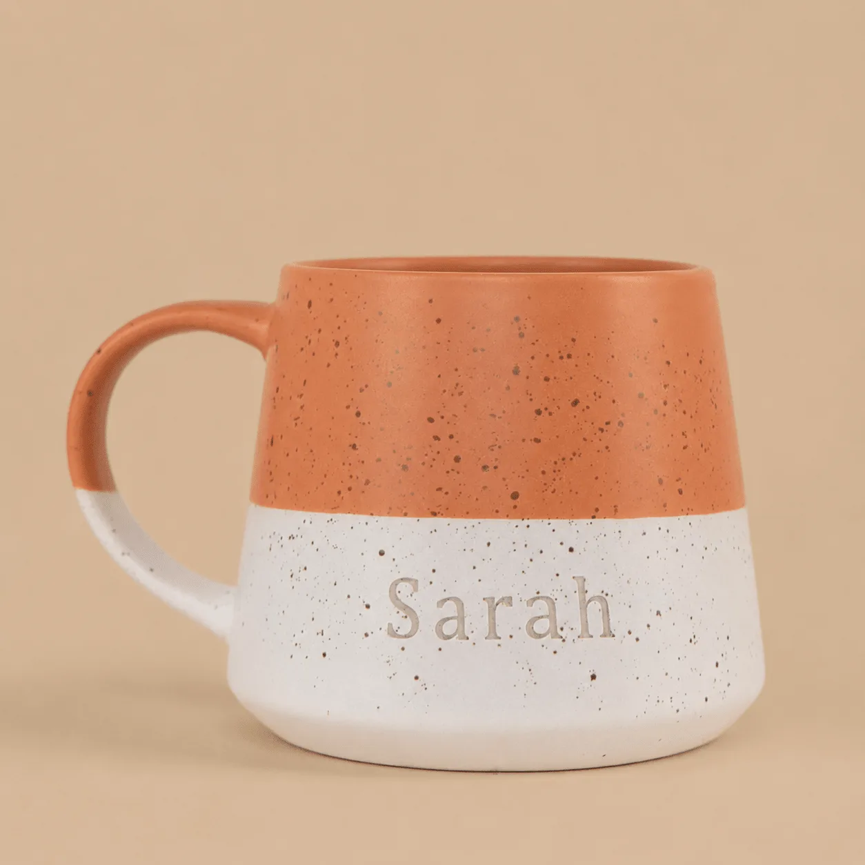 Personalised Two-Tone Mug, Rust: the shop's own photo