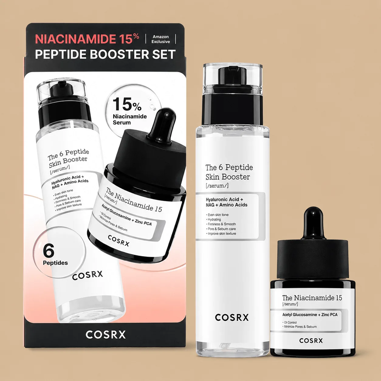 COSRX Niacinamide & Peptide Skincare Set: the shop's own photo