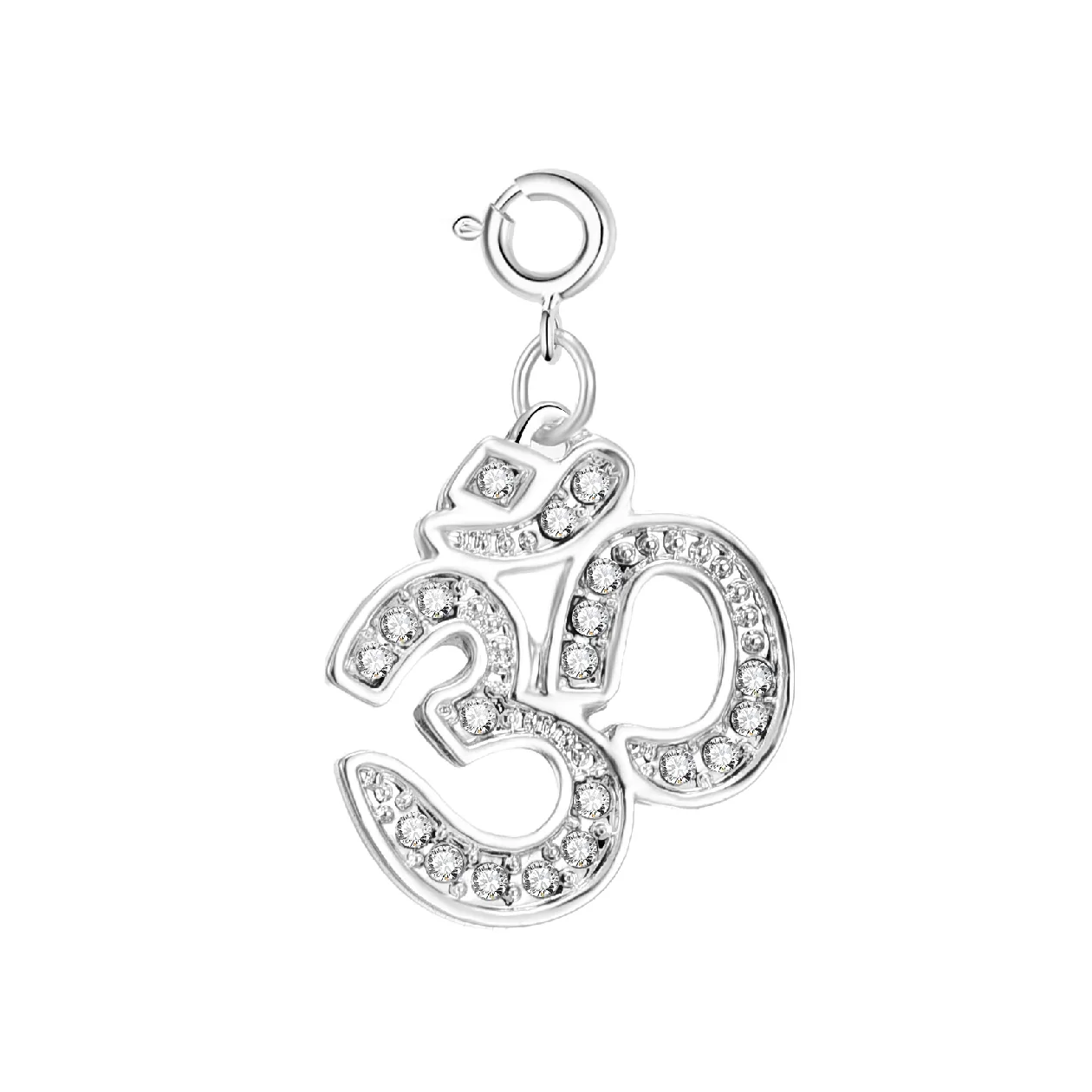 Clip On Charms Created with Zircondia® Crystals - Om: the shop's own photo
