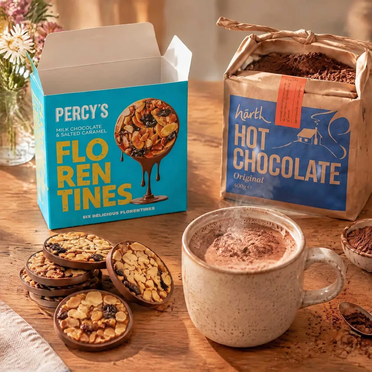 A Moment for You Gift Set - Hot Chocolate & Florentines: the shop's own photo