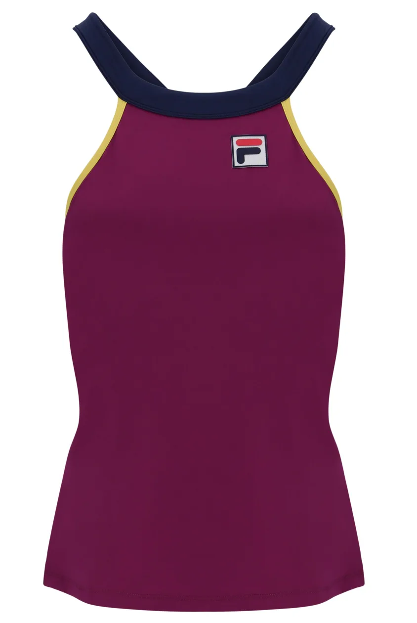 Magenta Purple Heritage Halter Tank Top - UK 12: the shop's own photo