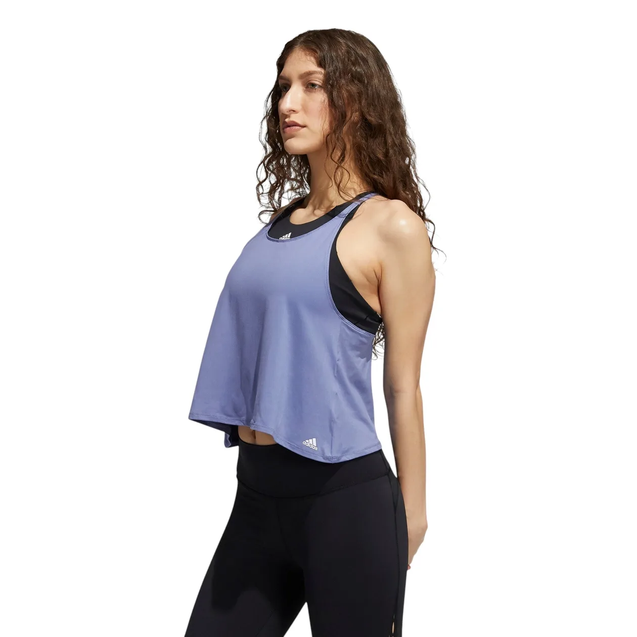 adidas Womens Yoga Tank Top - Purple | Size: L: the shop's own photo