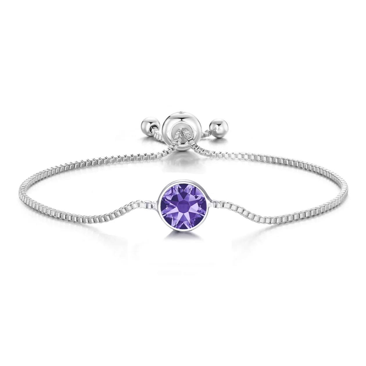 Light Purple Crystal Bracelet Created with Zircondia® Crystals: the shop's own photo