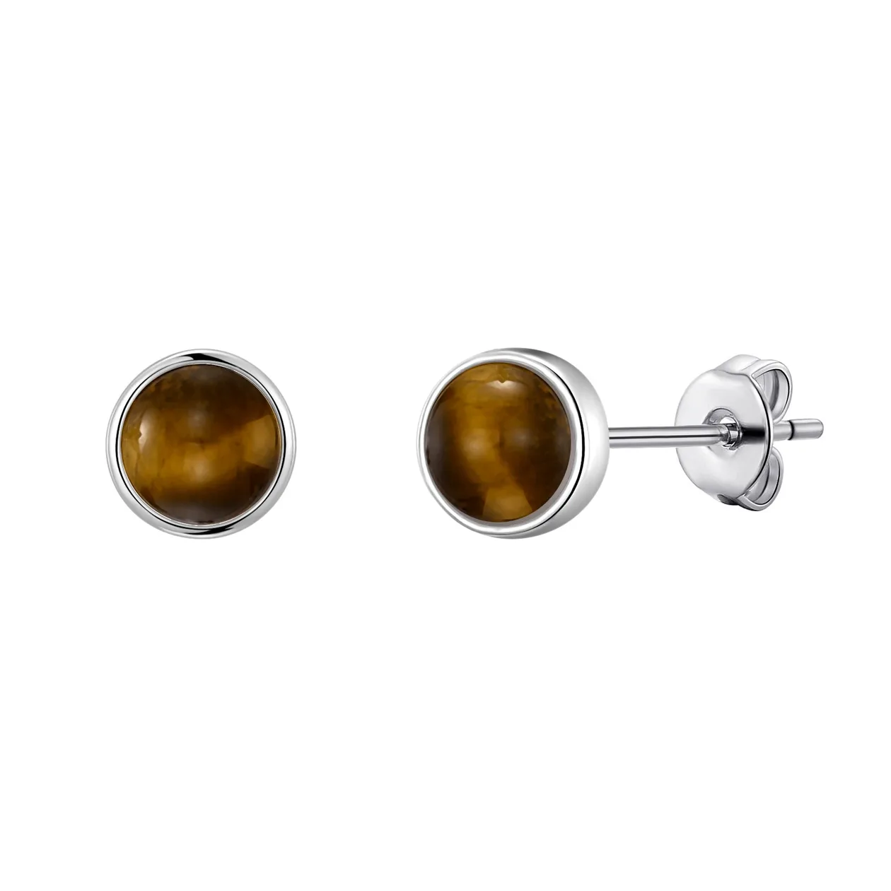 Tigers Eye Stud Earrings: the shop's own photo