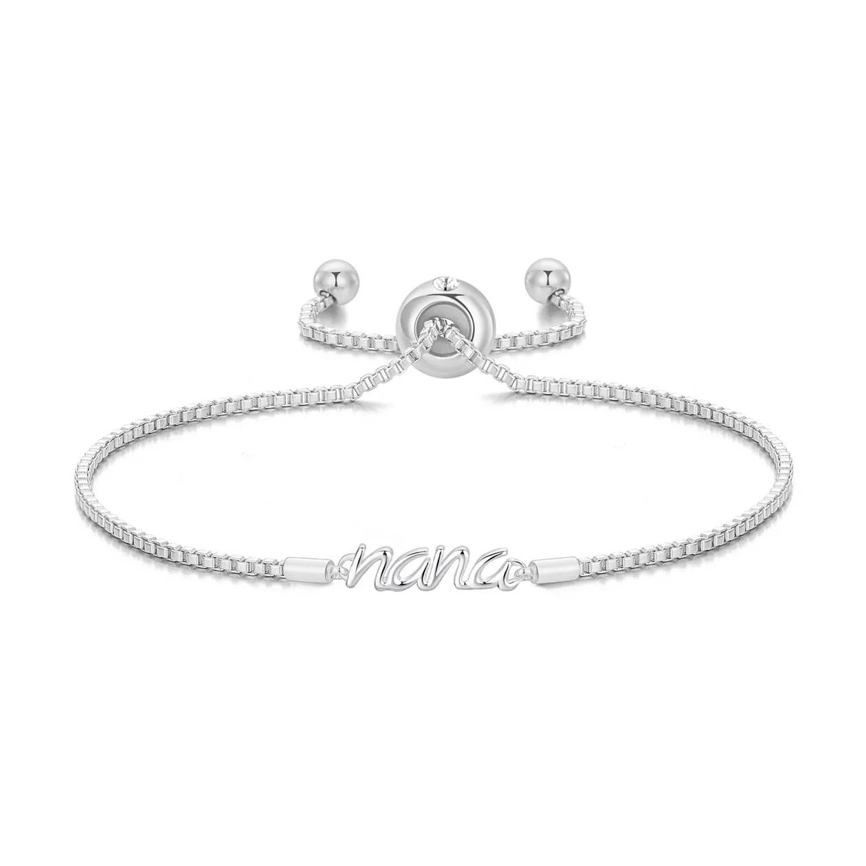 Silver Plated Nana Bracelet Created with Zircondia® Crystals: the shop's own photo
