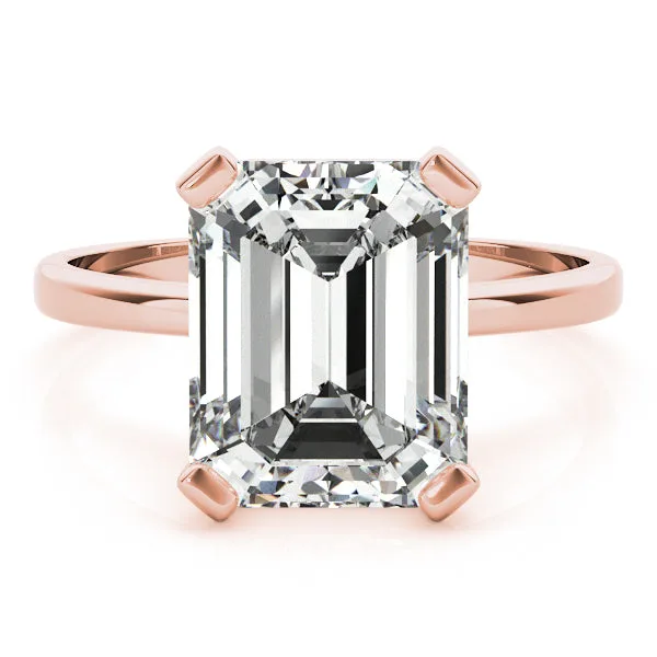 IGI Lab-Grown Emerald Cut D-VVS Diamond Solitaire Engagement Ring. - 18k Yellow Gold / 0.50 Carat: the shop's own photo