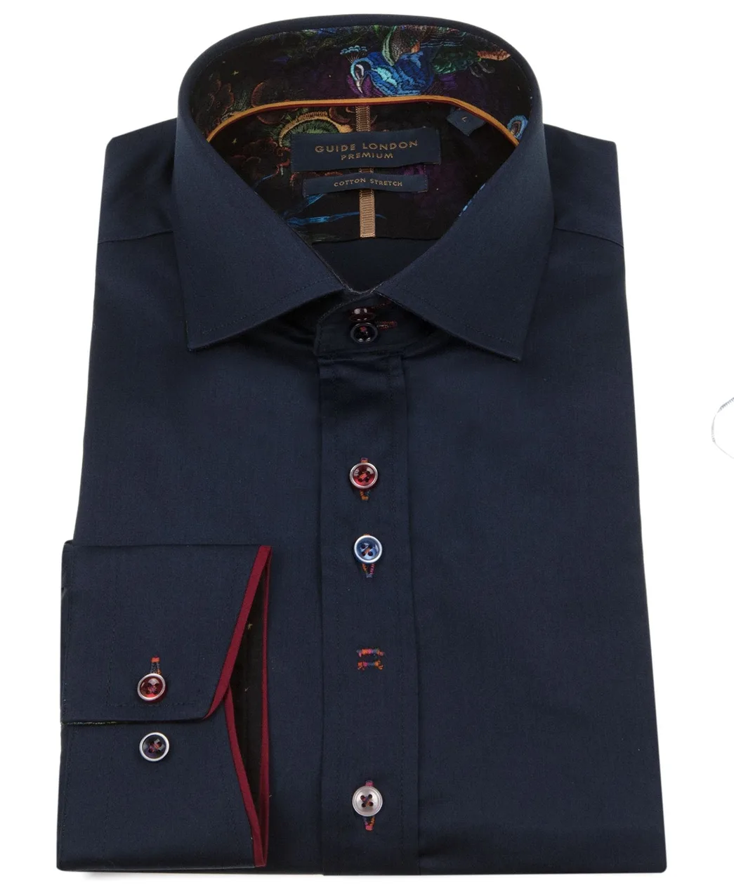 Navy Long Sleeve Plain But Not Plain Shirt: the shop's own photo