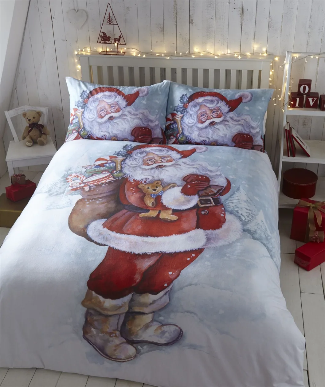 Father Christmas Duvet Cover Set - Double: the shop's own photo