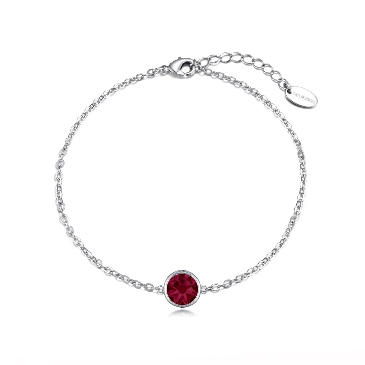Red Crystal Anklet Created with Zircondia® Crystals: the shop's own photo