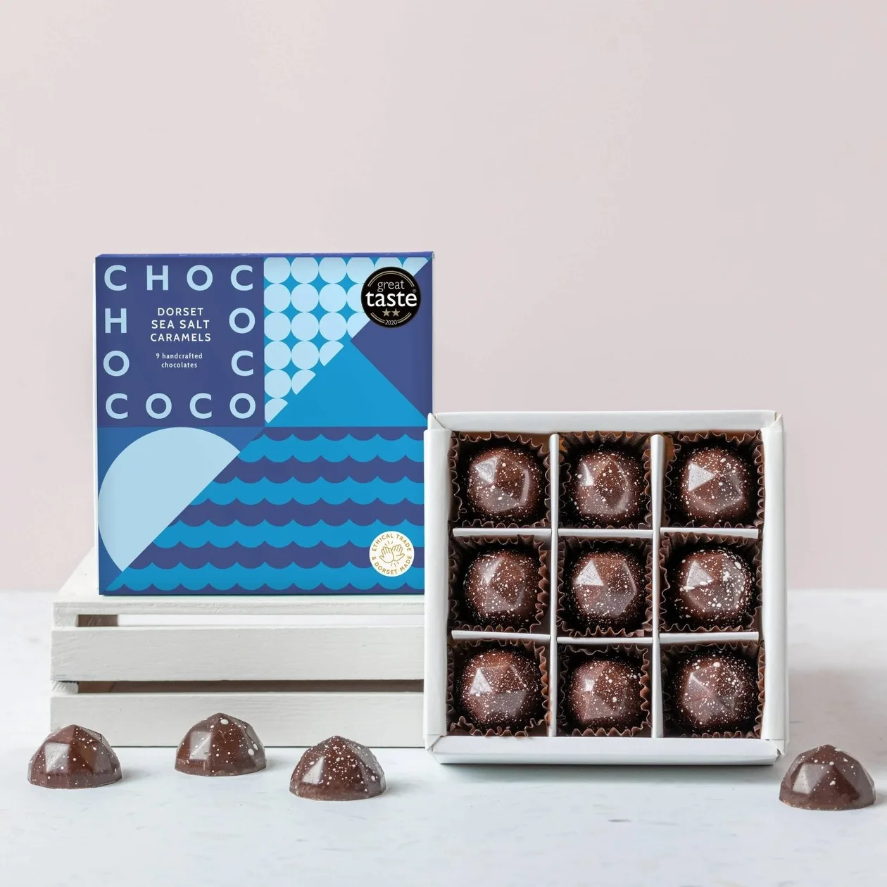 Dorset Sea Salt Caramels - 9 Piece Box: the shop's own photo