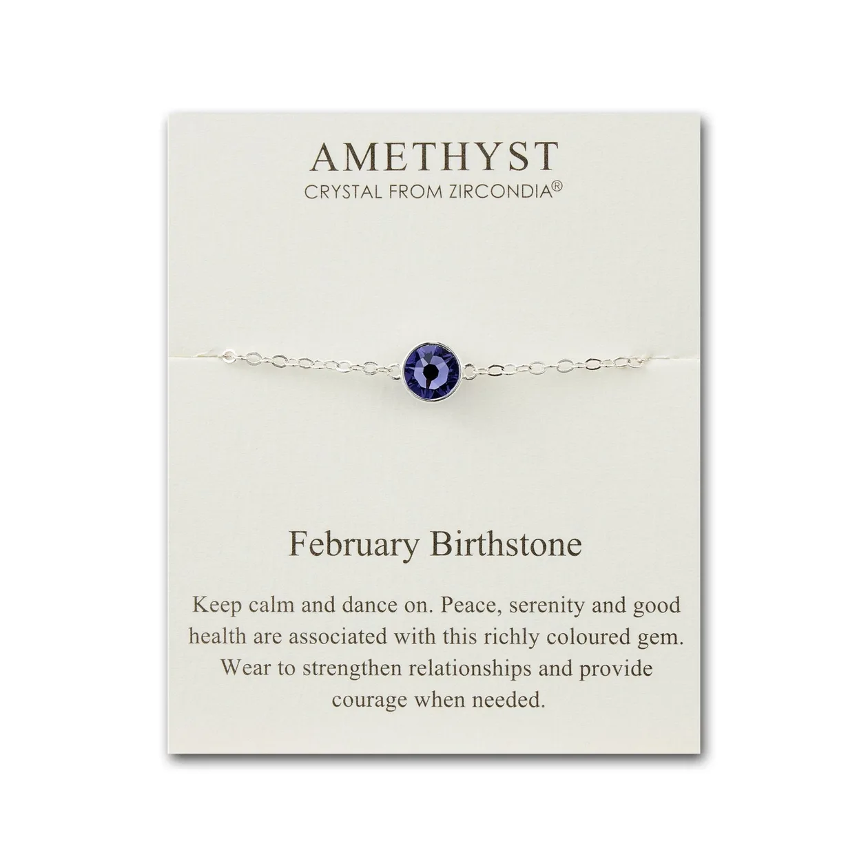 February (Amethyst) Birthstone Anklet Created with Zircondia® Crystals: the shop's own photo