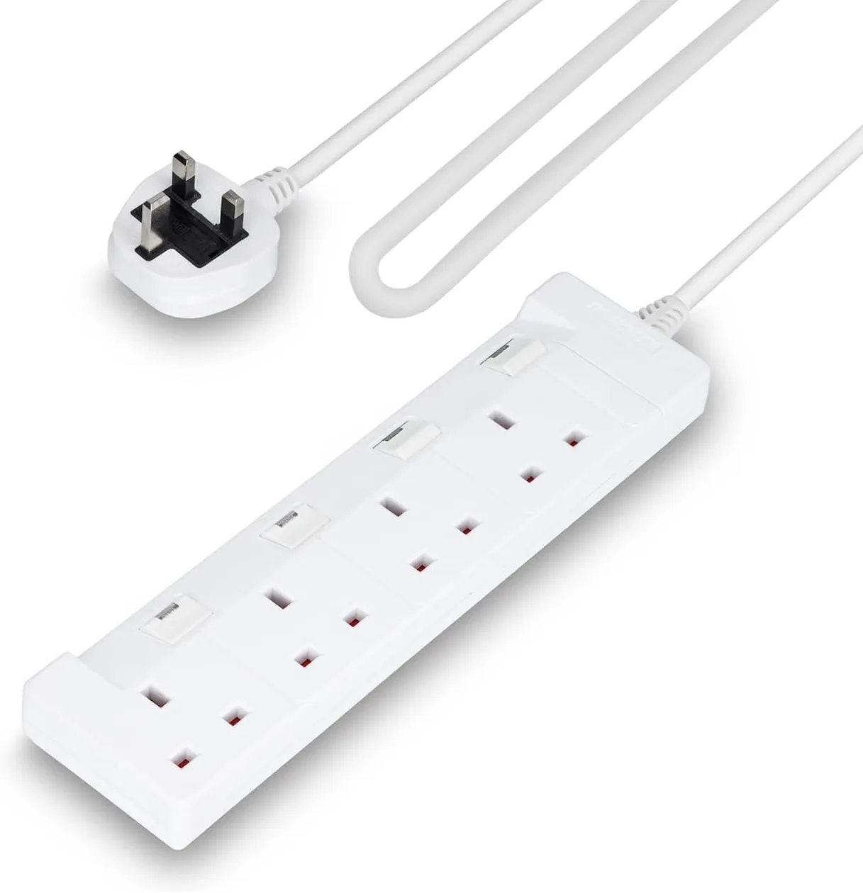 4 Gang Extension Lead, 10M Cable 4-Way Plug Extension Cable: the shop's own photo