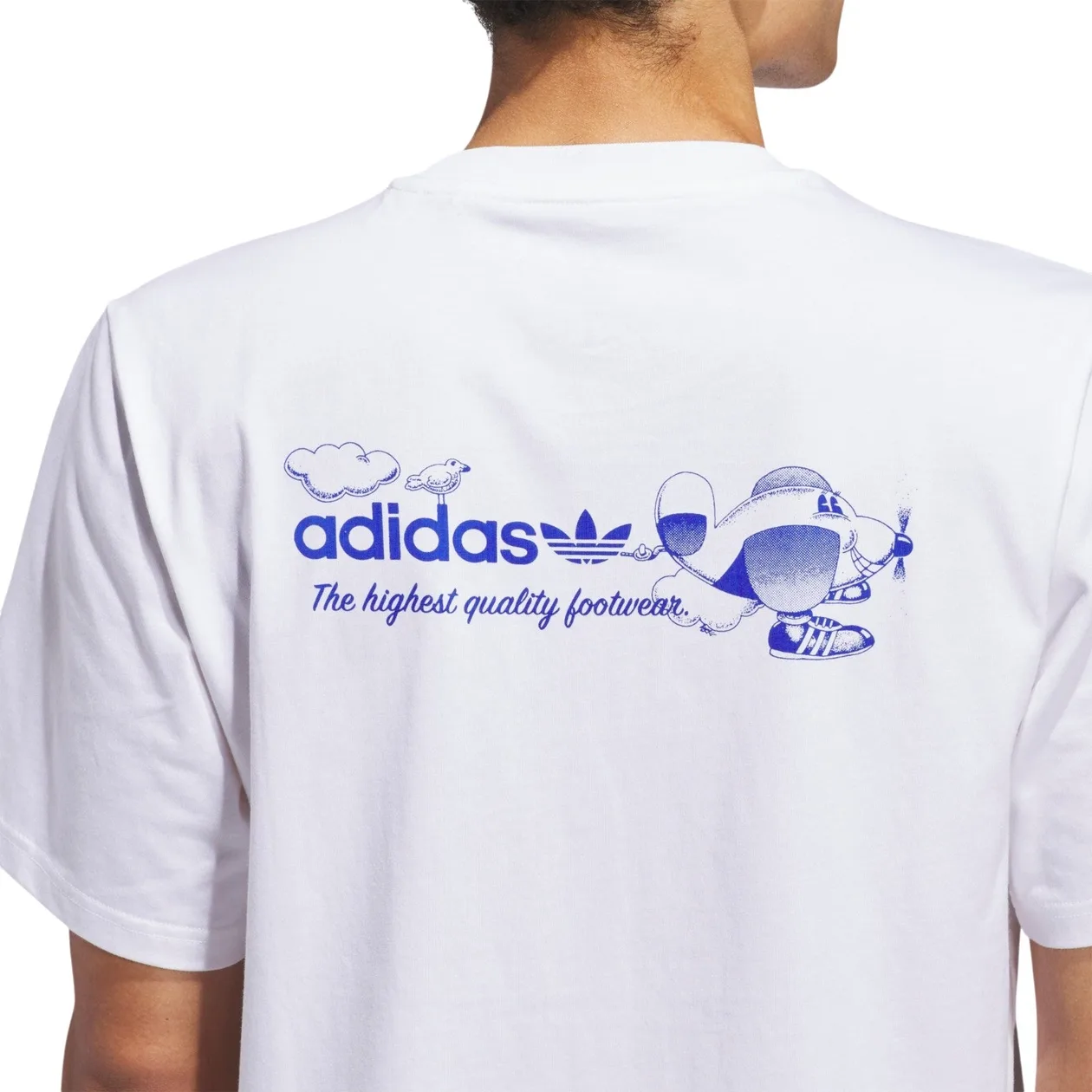 adidas Originals Unisex Dog Plane T-Shirt - White | Size: S: the shop's own photo