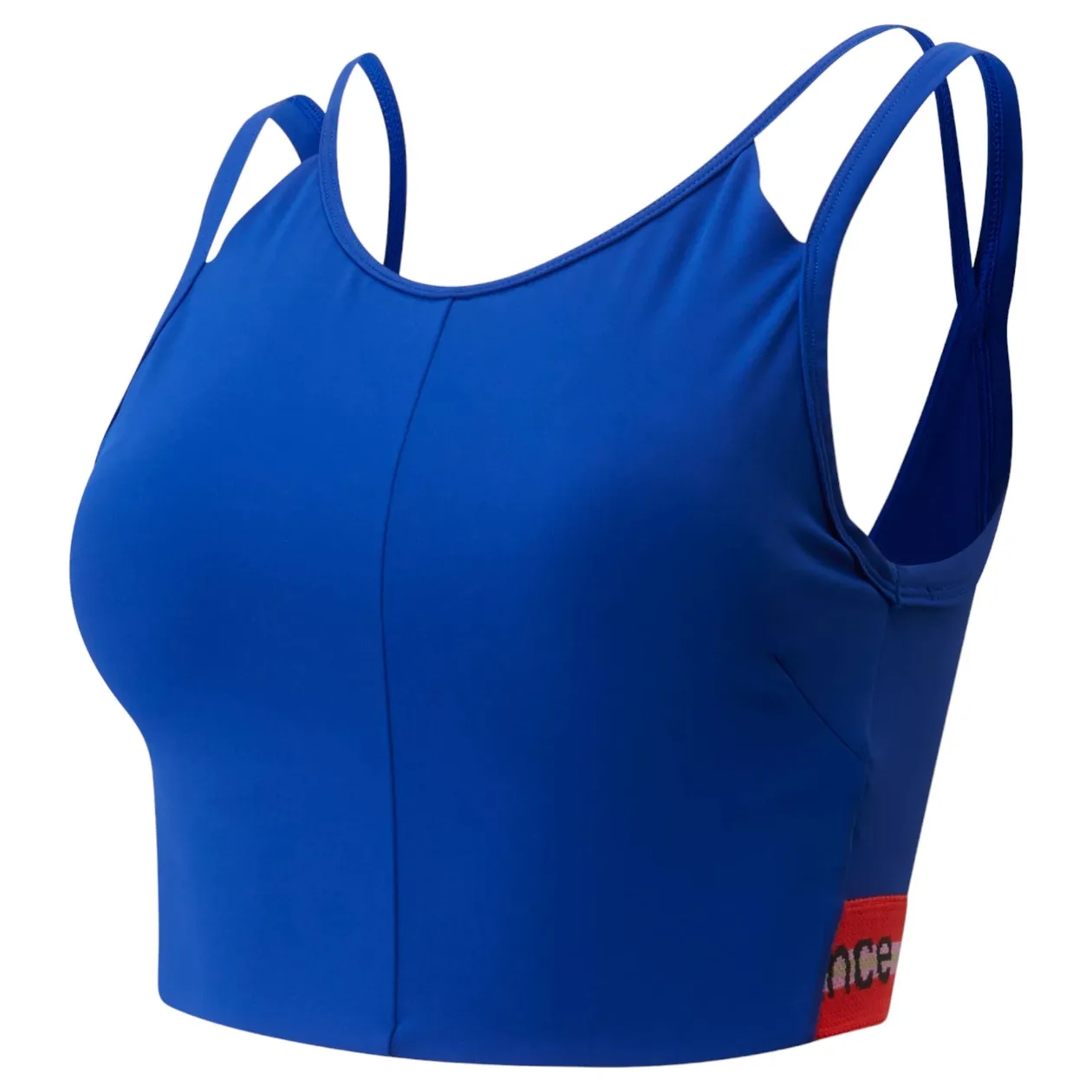 New Balance Womens Determination Feel The Cool Strappy Crop Top - Blue | Size: M: the shop's own photo