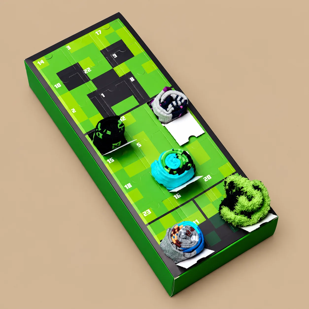 Minecraft Socks Advent Calendar For Kids: the shop's own photo