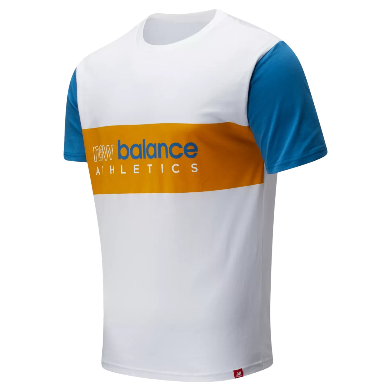 New Balance Essentials Icon Chest Stripe Tee - White | Size: S: the shop's own photo