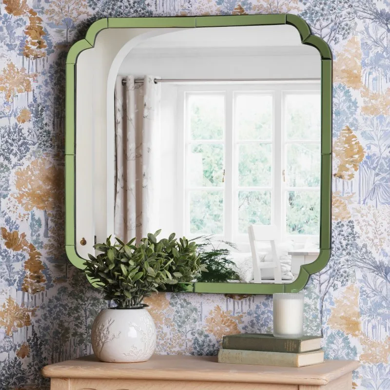 Laura Ashley Martham Mirror In Smoked Green Finish 65 X 65cm LA3756688-Q: the shop's own photo