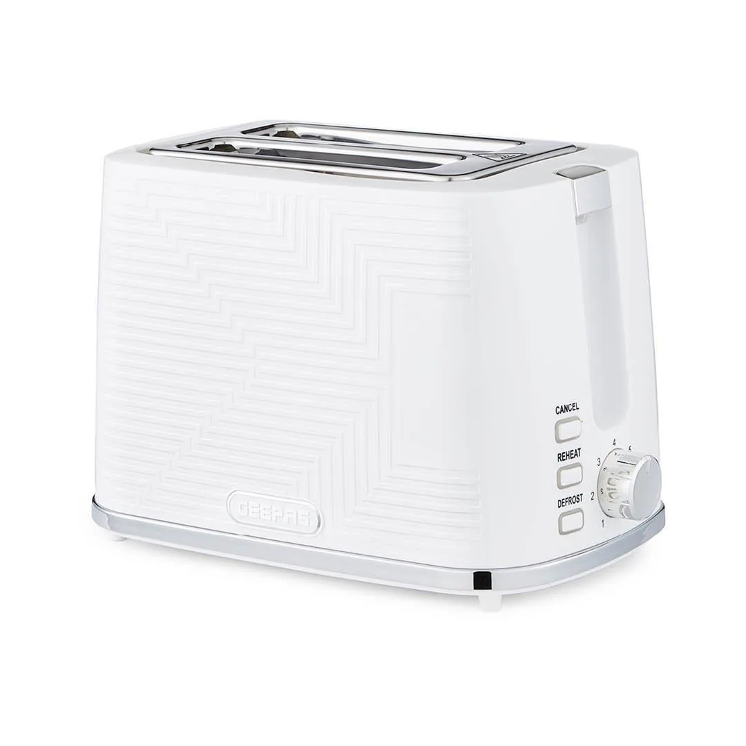 White 2-Slice Bread Toaster With 7 Level Browning Control: the shop's own photo