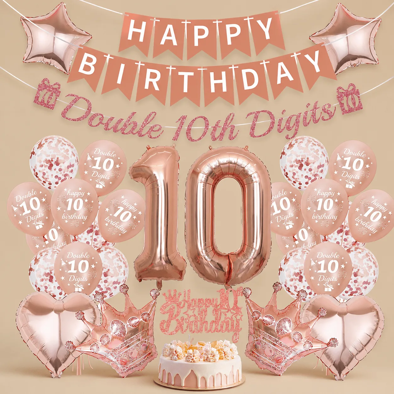 10th Birthday Girls Balloon Set: the shop's own photo