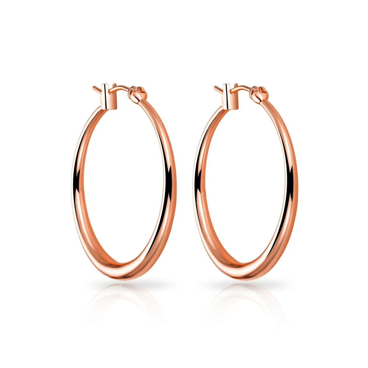 Rose Gold Plated 30mm Hoop Earrings: the shop's own photo