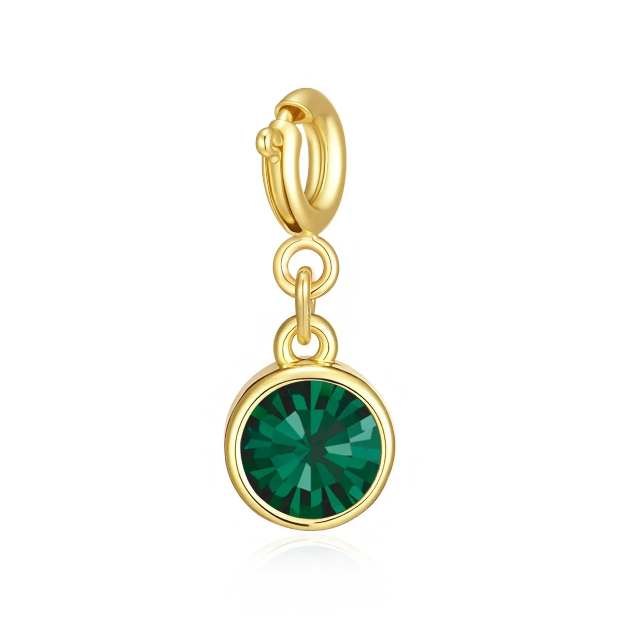 18k Gold Plated Clip on Birthstone Charms Created with Zircondia® Crystals: the shop's own photo