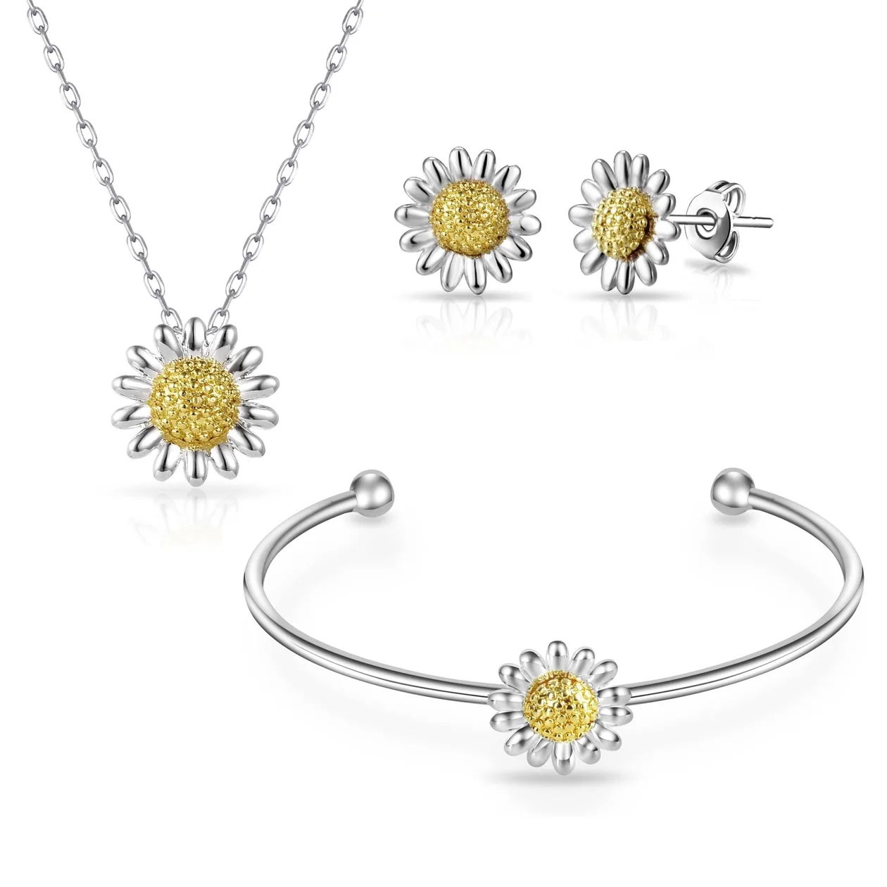 3pc Daisy Cuff Bangle Set: the shop's own photo