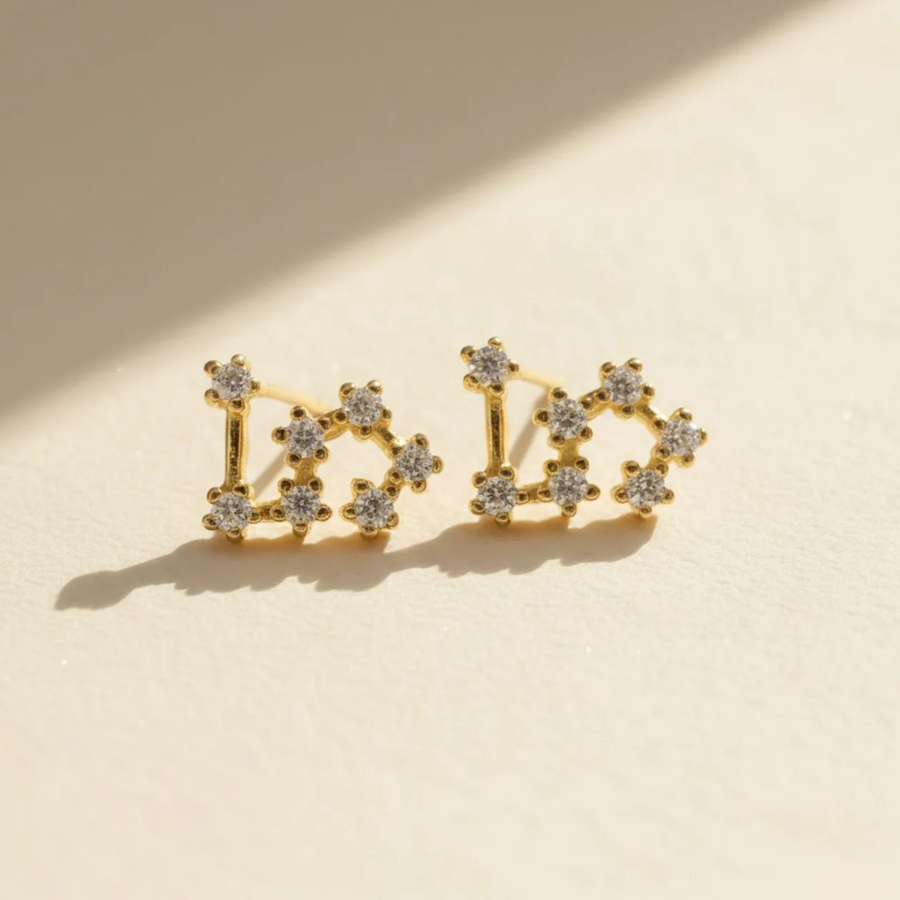 Leo Star Sign Constellation Astrology Tiny Zodiac Earrings: the shop's own photo