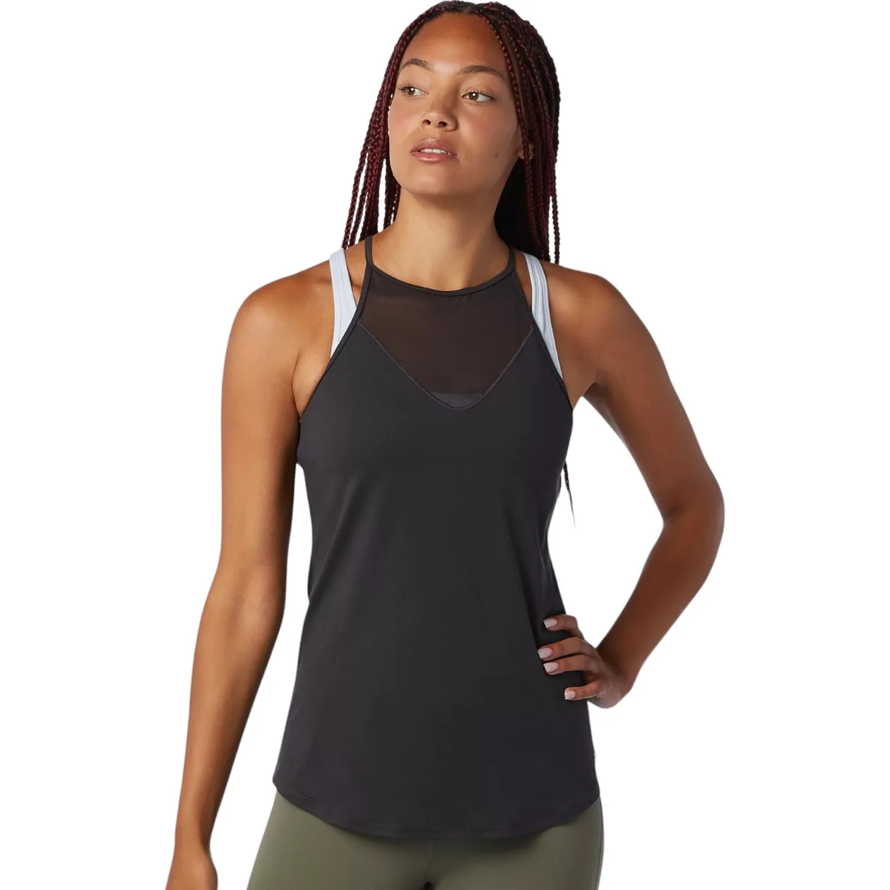 New Balance Womens Determination Shadow Tank Top - Black | Size: XL: the shop's own photo