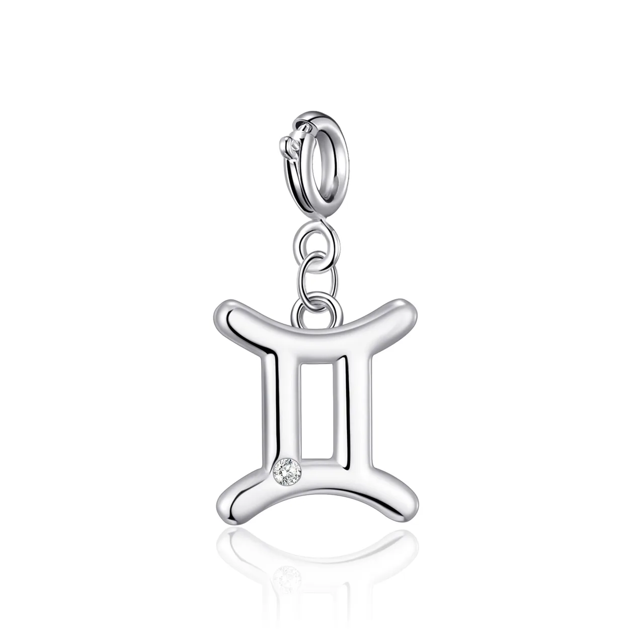 Clip On Star Sign Zodiac Charms Created with Zircondia® Crystals - Gemini: the shop's own photo