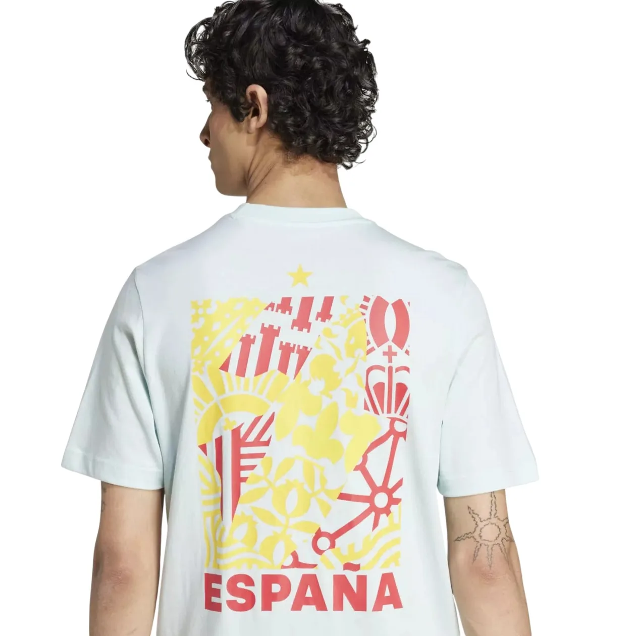adidas Men's Spain Fan Graphic T-Shirt - Turquoise | Size: 2XL: the shop's own photo